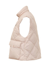 MONCLER - Gilet Imbottito Biois con Trapuntatura a Rombo - Rosa | Lidia Shopping | Official Website
