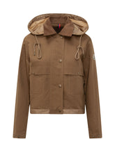 MONCLER - Hooded Jacket with Patch Pockets - Brown - LIDIASHOPPING® - Official Website