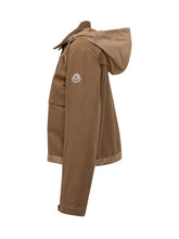MONCLER - Hooded Jacket with Patch Pockets - Brown - LIDIASHOPPING® - Official Website