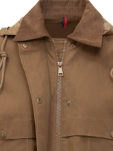 MONCLER - Hooded Jacket with Patch Pockets - Brown - LIDIASHOPPING® - Official Website