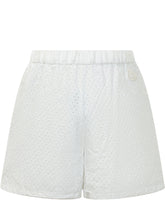 MONCLER - Shorts with Drawstring and Textured Pattern - White - LIDIASHOPPING® - Official Website