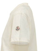 MONCLER - T-shirt with Crew Neck and Wavy Trims - Beige - LIDIASHOPPING® - Official Website