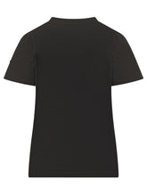 MONCLER - T-shirt with Crew Neck and Sleeve Logo - Black - LIDIASHOPPING® - Official Website