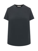 MONCLER - T-shirt with Crew Neck and Short Sleeves - Blue - LIDIASHOPPING® - Official Website