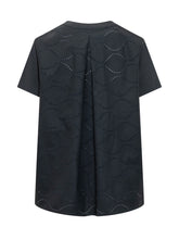 MONCLER - T-shirt with Crew Neck and Short Sleeves - Blue - LIDIASHOPPING® - Official Website
