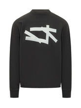 44 LABEL GROUP - Crewneck Sweatshirt with Front Print - Black - LIDIASHOPPING® - Official Website