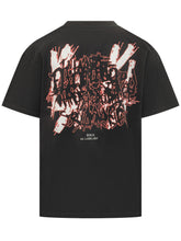 44 LABEL GROUP - T-shirt con Stampa Grafica Frontale - Nero - LIDIASHOPPING® - Official Website