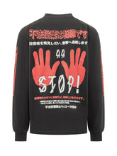 44 LABEL GROUP - Long Sleeve Tee with Graphic Print - Black - LIDIASHOPPING® - Official Website