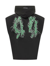 44 LABEL GROUP - Sleeveless Hoodie with Hood - Black - LIDIASHOPPING® - Official Website