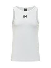 44 LABEL GROUP - Ribbed Tank Top with Logo - White - LIDIASHOPPING® - Official Website