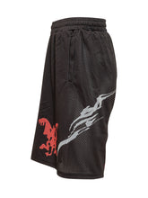 44 LABEL GROUP - Mesh Sweatshorts with Graphic Print - Black - LIDIASHOPPING® - Official Website