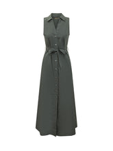 WOOLRICH - Abito Chemisier Lungo in Cotone - Verde | Lidia Shopping ® | Official Website
