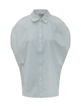 WOOLRICH - Striped Poplin Blouse - Blue - LIDIASHOPPING® - Official Website
