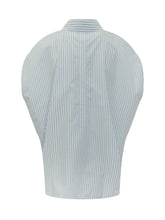 WOOLRICH - Striped Poplin Blouse - Blue - LIDIASHOPPING® - Official Website