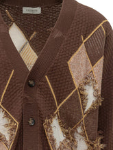 LANEUS - Argyle Cardigan - Brown - LIDIASHOPPING® - Official Website