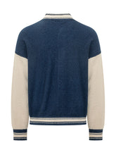 LANEUS - Knitted Bomber with Buttons - Blue - LIDIASHOPPING® - Official Website