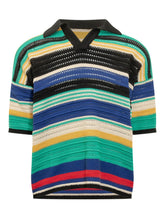 LANEUS - Striped Knitted Polo - Multicolor - LIDIASHOPPING® - Official Website