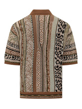 LANEUS - Camicia in Maglia Jacquard - Marrone - LIDIASHOPPING® - Official Website