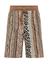 LANEUS - Jacquard Knitted Shorts - Brown - LIDIASHOPPING® - Official Website