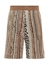 LANEUS - Jacquard Knitted Shorts - Brown - LIDIASHOPPING® - Official Website