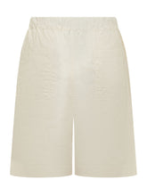 LANEUS - Pantaloncini con Vita Elasticizzata - Bianco - LIDIASHOPPING® - Official Website