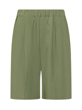 LANEUS - Knee Length Shorts with Elastic Waistband - Green - LIDIASHOPPING® - Official Website