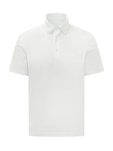 ZEGNA - Short Sleeve Polo with Collar and Buttons - White - LIDIASHOPPING® - Official Website