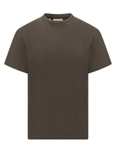 GALLERY DEPT - Crewneck T-shirt with Chest Print - Green - LIDIASHOPPING® - Official Website