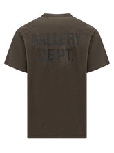 GALLERY DEPT - Crewneck T-shirt with Chest Print - Green - LIDIASHOPPING® - Official Website