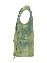 DIESEL - Sleeveless Top with High Neck and Ties - Green - LIDIASHOPPING® - Official Website