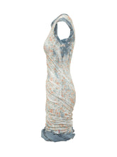 DIESEL - Short Draped Dress with Floral Print - Blue - LIDIASHOPPING® - Official Website