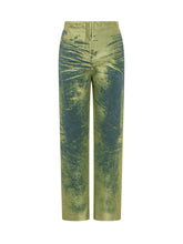 DIESEL - Straight Leg Trousers with Abstract Print - Green - LIDIASHOPPING® - Official Website