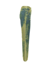 DIESEL - Straight Leg Trousers with Abstract Print - Green - LIDIASHOPPING® - Official Website