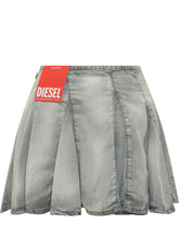 DIESEL - Gonna Spiki con Pieghe e Logo - Grigio - LIDIASHOPPING® - Official Website