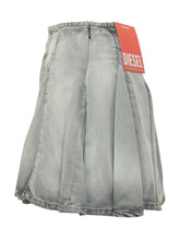 DIESEL - Gonna Spiki con Pieghe e Logo - Grigio - LIDIASHOPPING® - Official Website