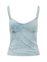 DIESEL - Top T Ony con Spalline Sottili - Blu - LIDIASHOPPING® - Official Website