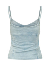 DIESEL - Top T Ony con Spalline Sottili - Blu - LIDIASHOPPING® - Official Website