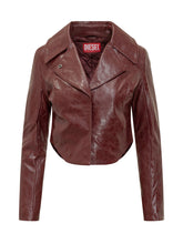 DIESEL - Ameck Leather Jacket - Red - LIDIASHOPPING® - Official Website