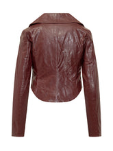 DIESEL - Ameck Leather Jacket - Red - LIDIASHOPPING® - Official Website