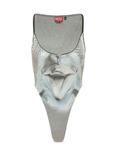 DIESEL - T-Ameris-S1 Top with Graphic Print and Buttons - Silver - LIDIASHOPPING® - Official Website