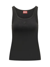 DIESEL - Wife Ribbed Sleeveless Top - Black - LIDIASHOPPING® - Official Website