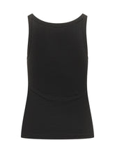 DIESEL - Wife Ribbed Sleeveless Top - Black - LIDIASHOPPING® - Official Website