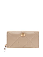 TORY BURCH - Quilted Zip Continental Wallet - Beige - LIDIASHOPPING® - Official Website