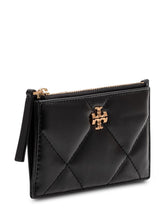 TORY BURCH - Card Case Kira Quilted Zip - Black - LIDIASHOPPING® - Official Website