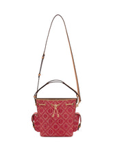 TORY BURCH - Bucket Bag with Monogram Pattern and Side Pockets - Pink - LIDIASHOPPING® - Official Website