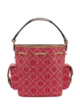 TORY BURCH - Bucket Bag with Monogram Pattern and Side Pockets - Pink - LIDIASHOPPING® - Official Website