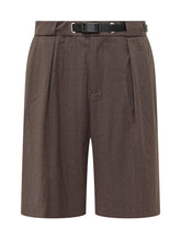 WHITESAND - Bermuda con Cintura e Pince - Marrone - LIDIASHOPPING® - Official Website