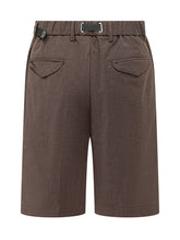 WHITESAND - Bermuda con Cintura e Pince - Marrone - LIDIASHOPPING® - Official Website