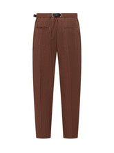 WHITESAND - Pantalone Lungo con Cintura e Pince - Marrone - LIDIASHOPPING® - Official Website
