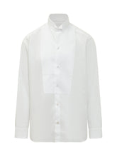 TOM FORD - Classic Fit Shirt with Bib Front and Mandarin Collar - White - LIDIASHOPPING® - Official Website